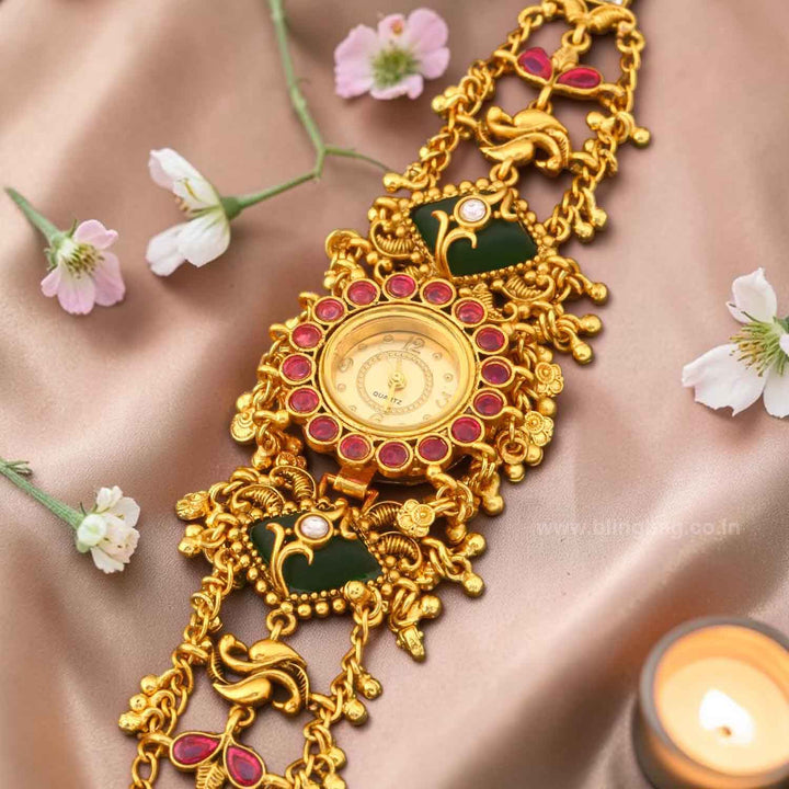BlingBag Golden Amamna Kashmiri Watch