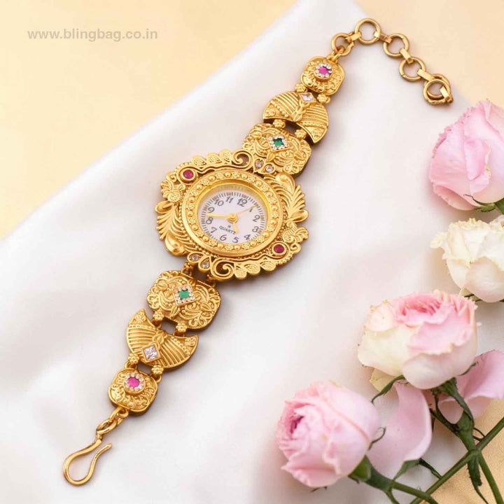 Blingbag Golden Ananyai Heritage Watch