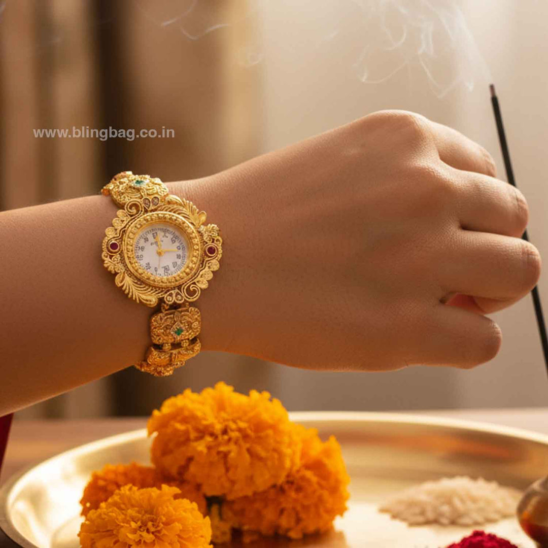 Blingbag Golden Ananyai Heritage Watch