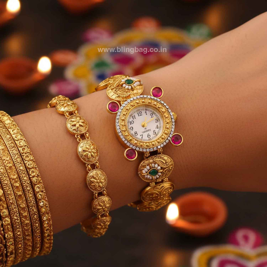 Blingbag Golden Anikaani Heritage Watch
