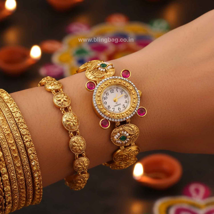 Blingbag Golden Anikaani Heritage Watch