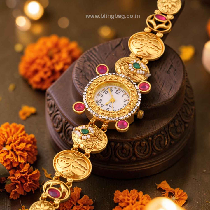 Blingbag Golden Anikaani Heritage Watch