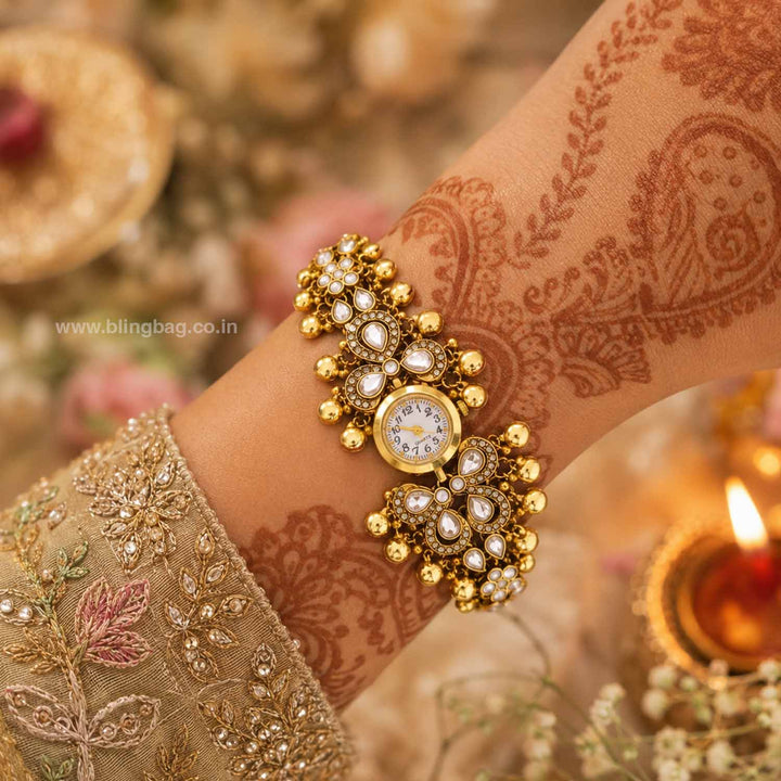 Blingbag Golden Avnisha Heritage Watch