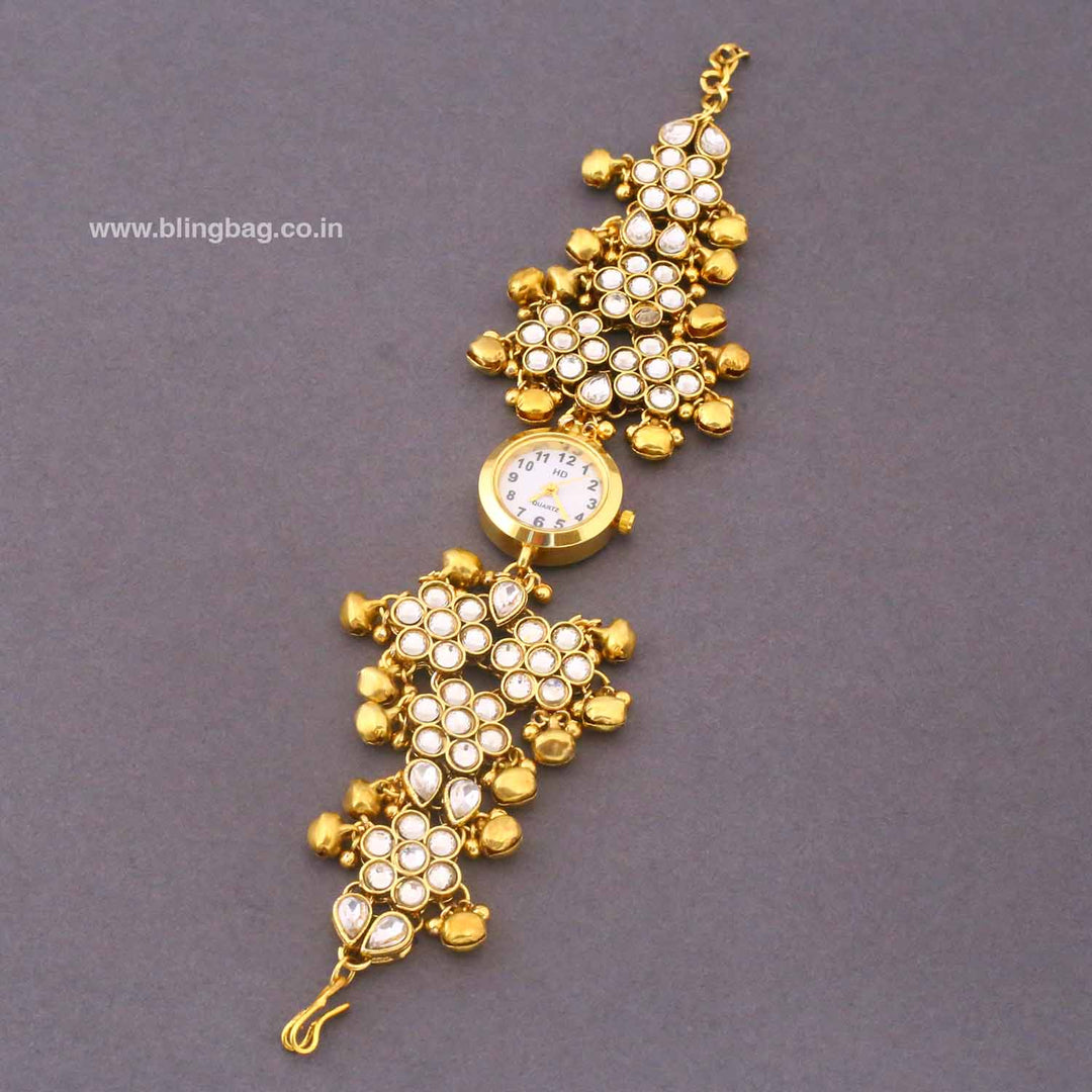 Blingbag Golden Bhavyashi Heritage Watch