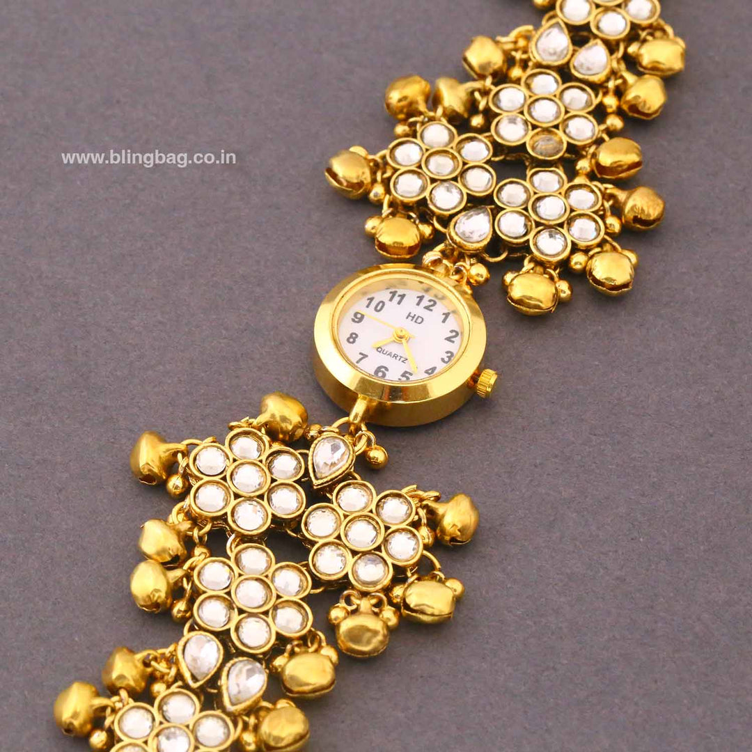 Blingbag Golden Bhavyashi Heritage Watch