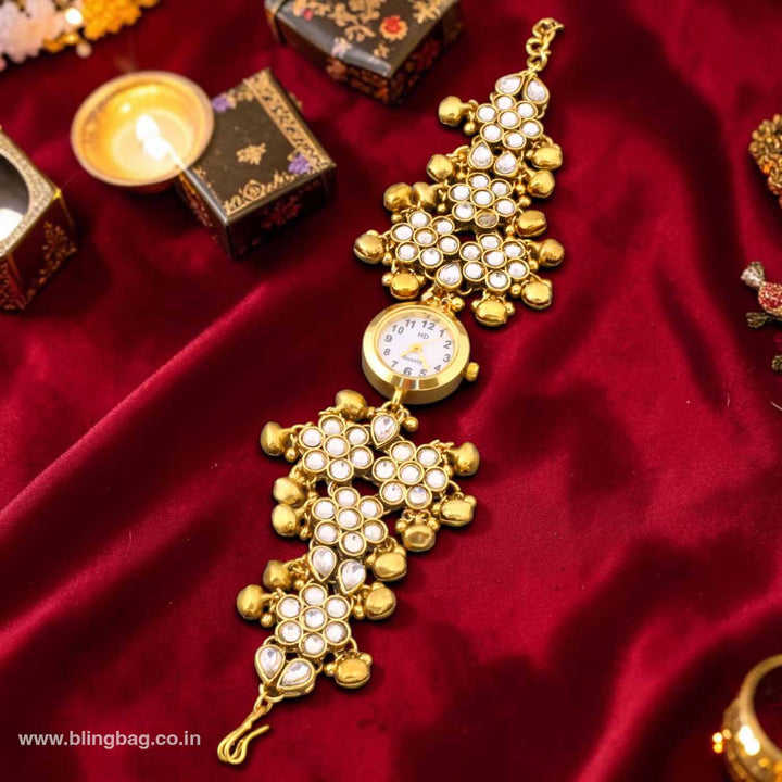 Blingbag Golden Bhavyashi Heritage Watch