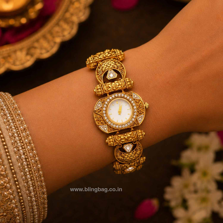 BlingBag Golden Bhavyaya Heritage Watch