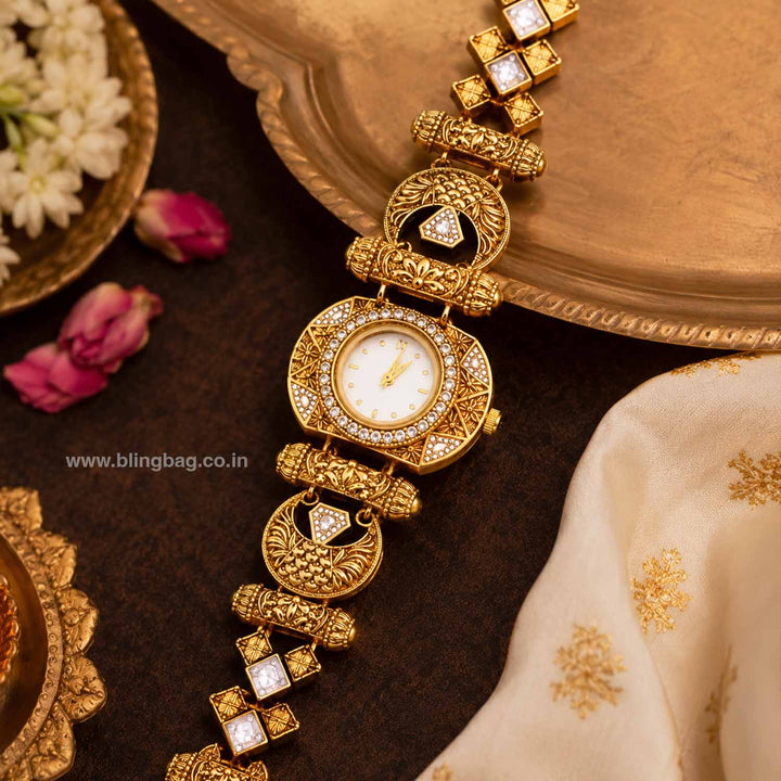 BlingBag Golden Bhavyaya Heritage Watch