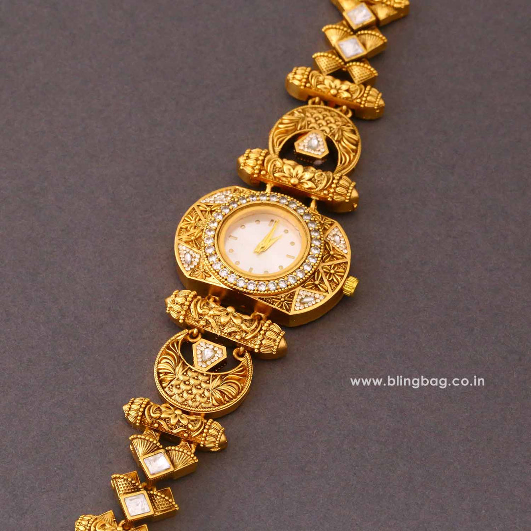 BlingBag Golden Bhavyaya Heritage Watch