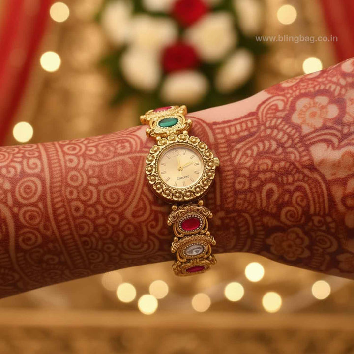BlingBag Golden Dial Prishina Heritage Watch