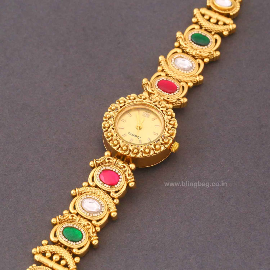 BlingBag Golden Dial Prishina Heritage Watch