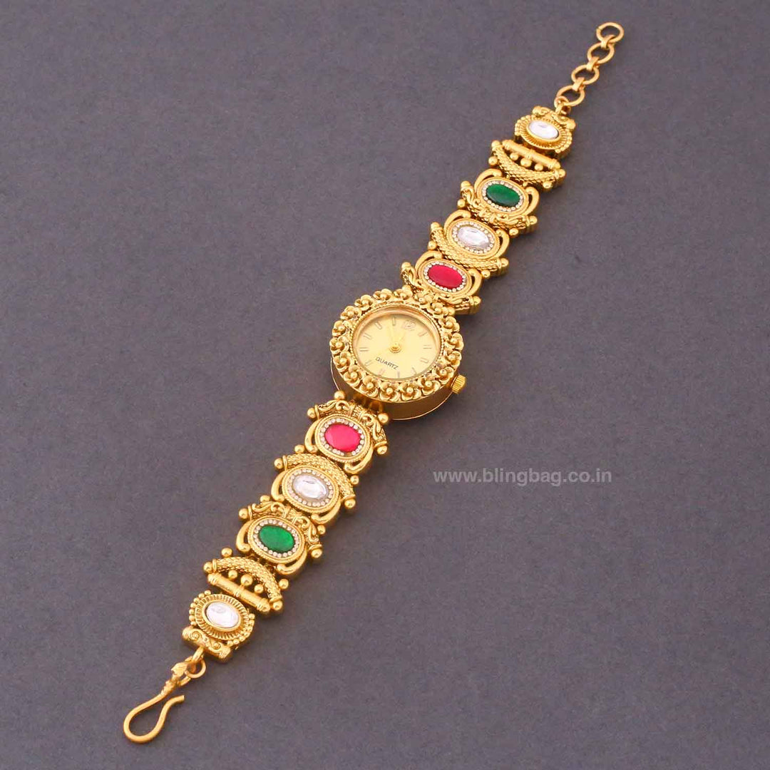 BlingBag Golden Dial Prishina Heritage Watch