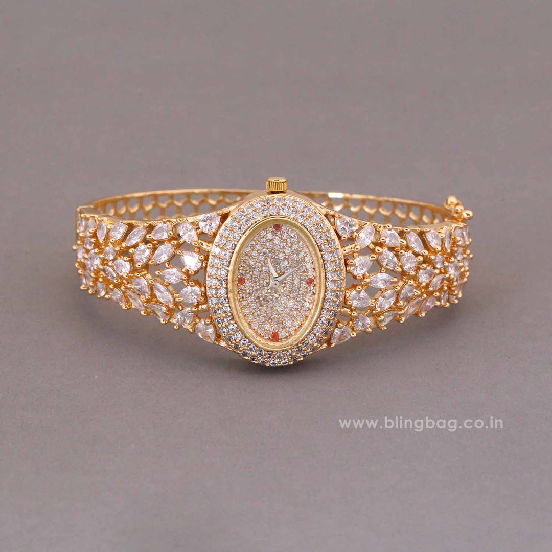 BlingBag Golden Ellaie Zirconia Watch - I