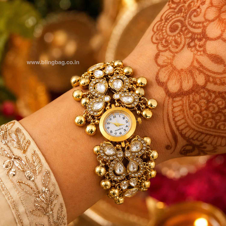 Blingbag Golden Ghunghrita Kashmiri Watch