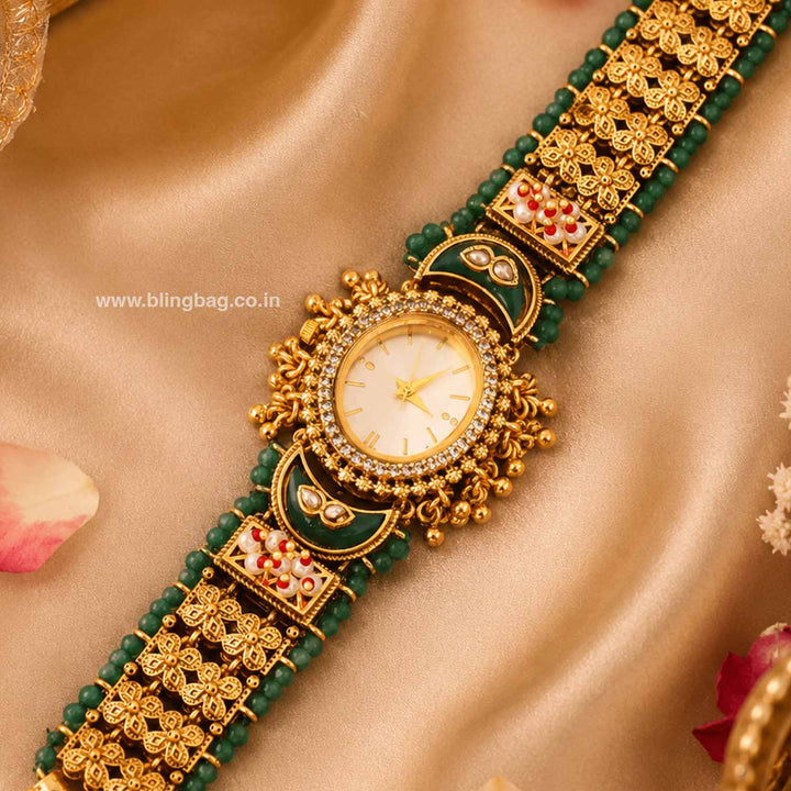 BlingBag Golden Ishitaani Heritage Watch