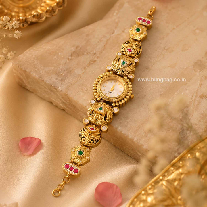 BlingBag Golden Ishitasha Heritage Watch