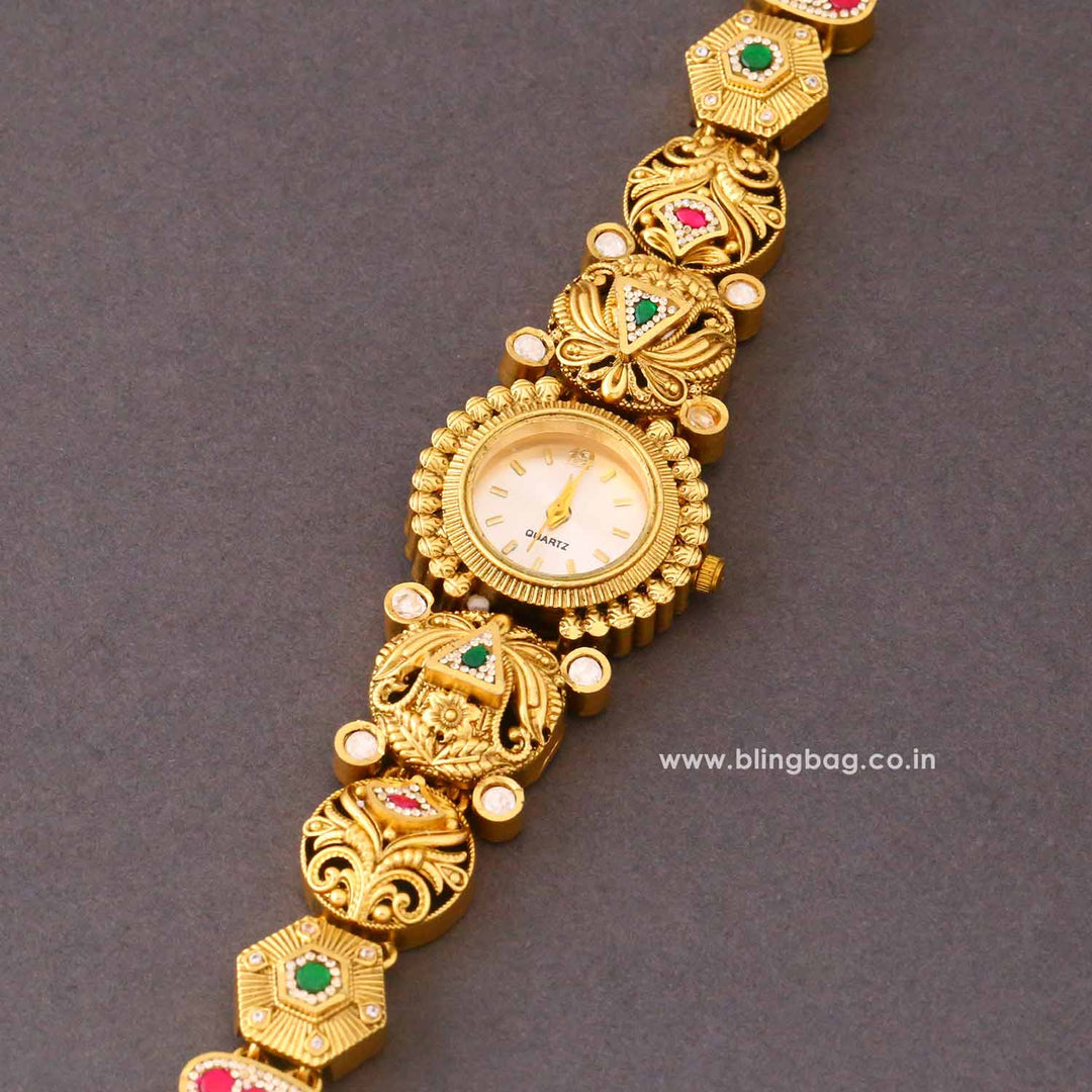 BlingBag Golden Ishitasha Heritage Watch