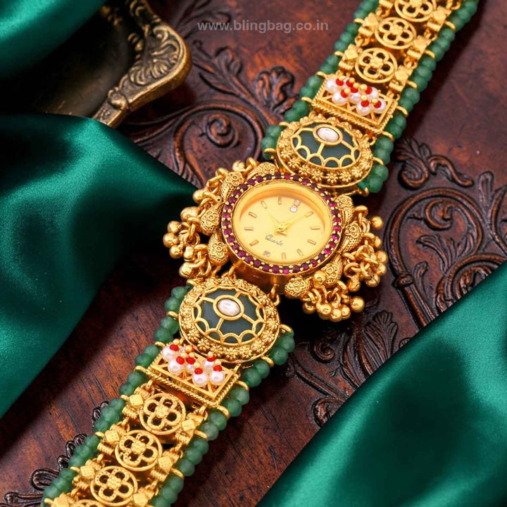 BlingBag Golden Lishana Heritage Watch