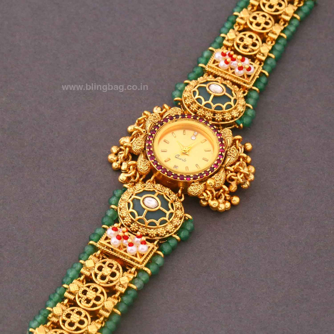 BlingBag Golden Lishana Heritage Watch