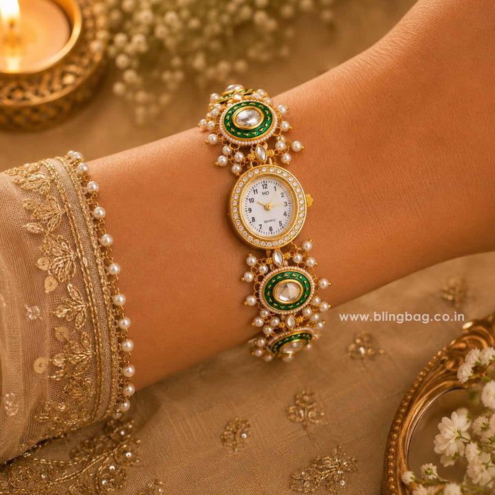 BlingBag Golden Meeraa Heritage Watch