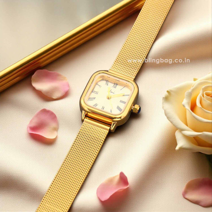 Blingbag Golden Ovi Casual Watch