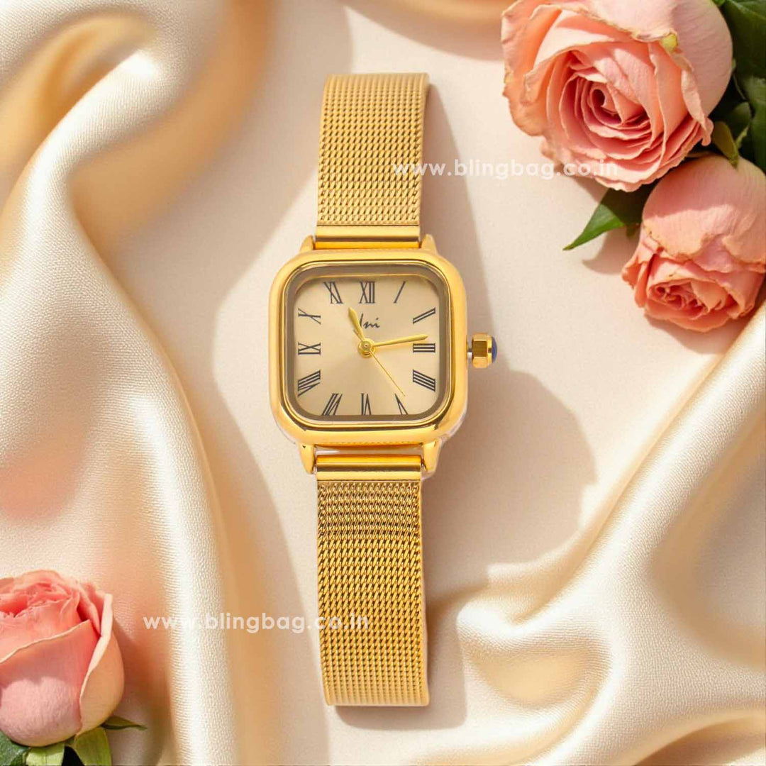 Blingbag Golden Ovi Casual Watch
