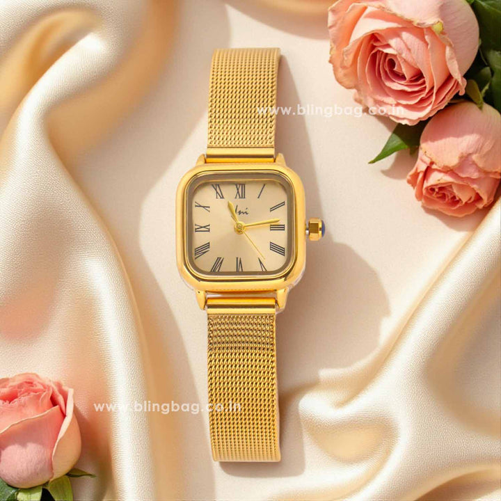 Blingbag Golden Ovi Casual Watch