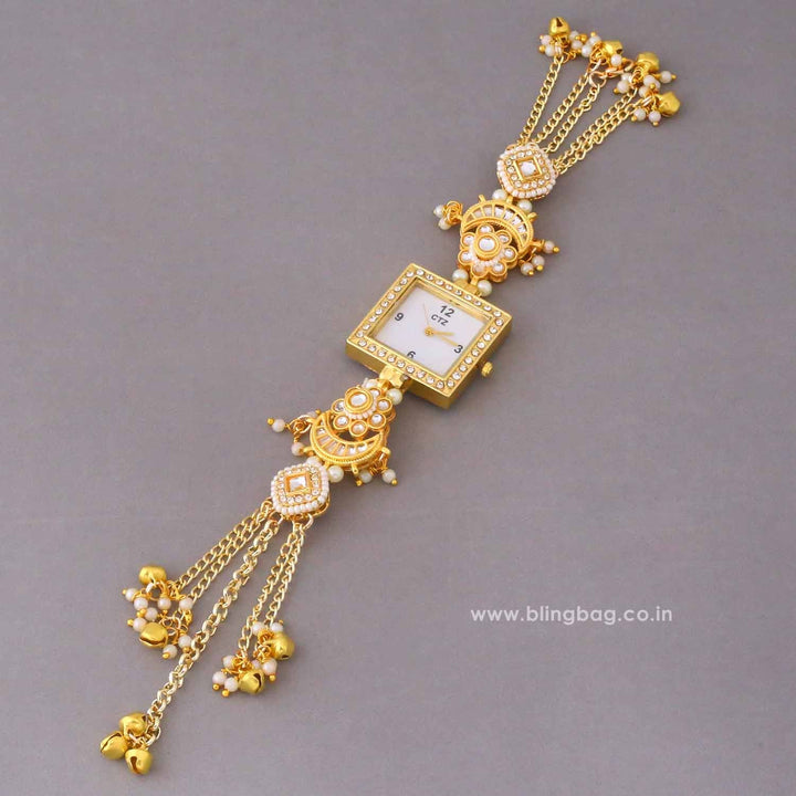 BlingBag Golden Payalika  Kashmiri Watch