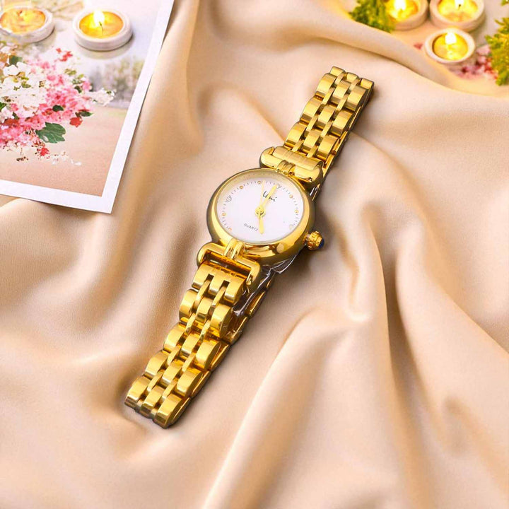 Blingbag Golden Pratyusha Casual Watch