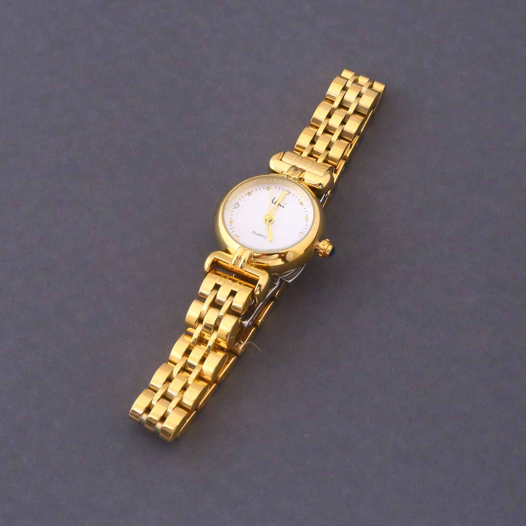 Blingbag Golden Pratyusha Casual Watch