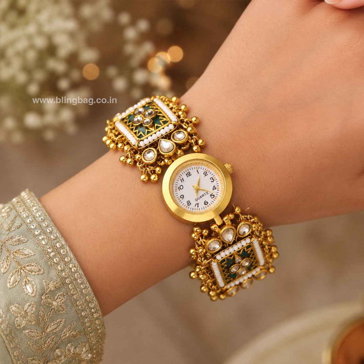 Blingbag Golden Rajghadi Kashmiri Watch