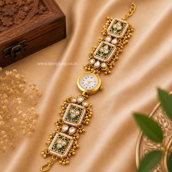 Blingbag Golden Rajghadi Kashmiri Watch