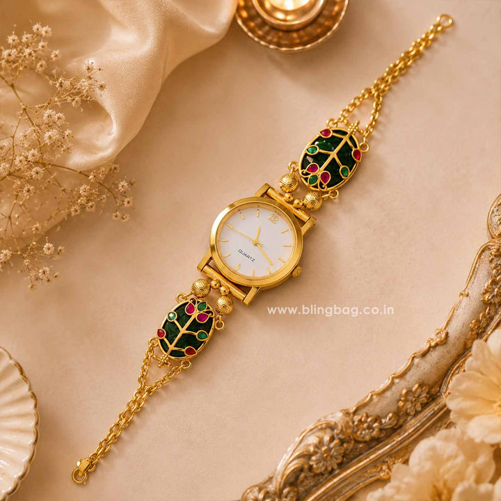 BlingBag Golden Riyaani Heritage Watch