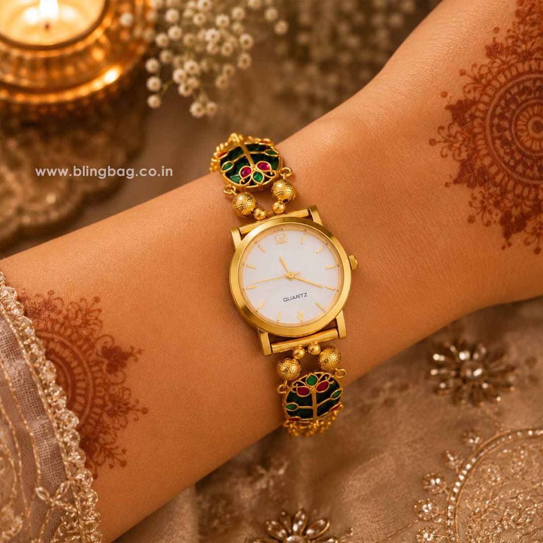 BlingBag Golden Riyaani Heritage Watch