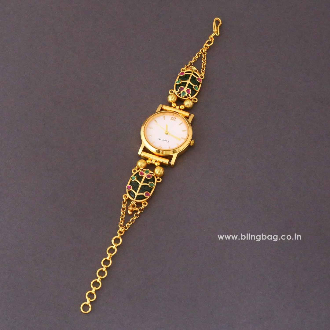 BlingBag Golden Riyaani Heritage Watch