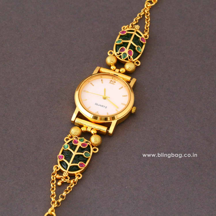 BlingBag Golden Riyaani Heritage Watch