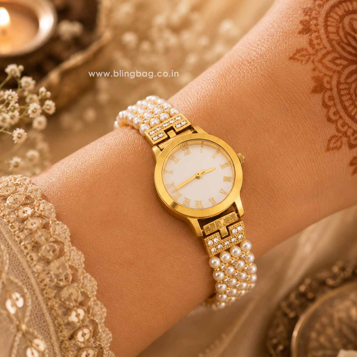 BlingBag Golden Shreyai Kashmiri Watch