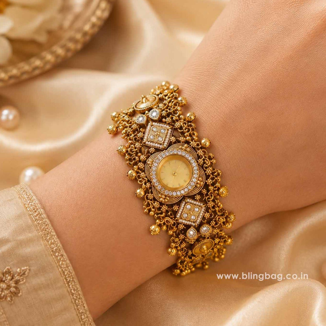 BlingBag Golden Snehaita Heritage Watch
