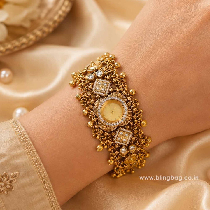 BlingBag Golden Snehaita Heritage Watch