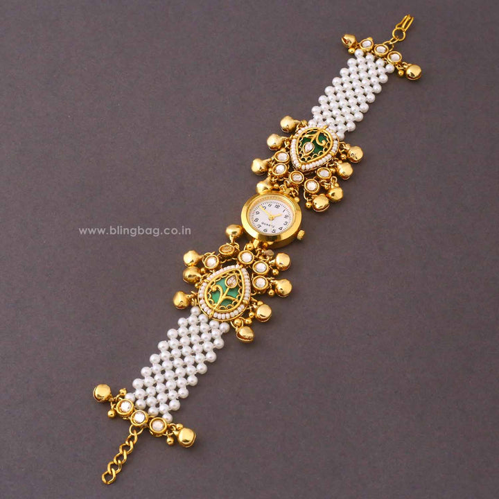 Blingbag Ivory Pachika Kashmiri Watch