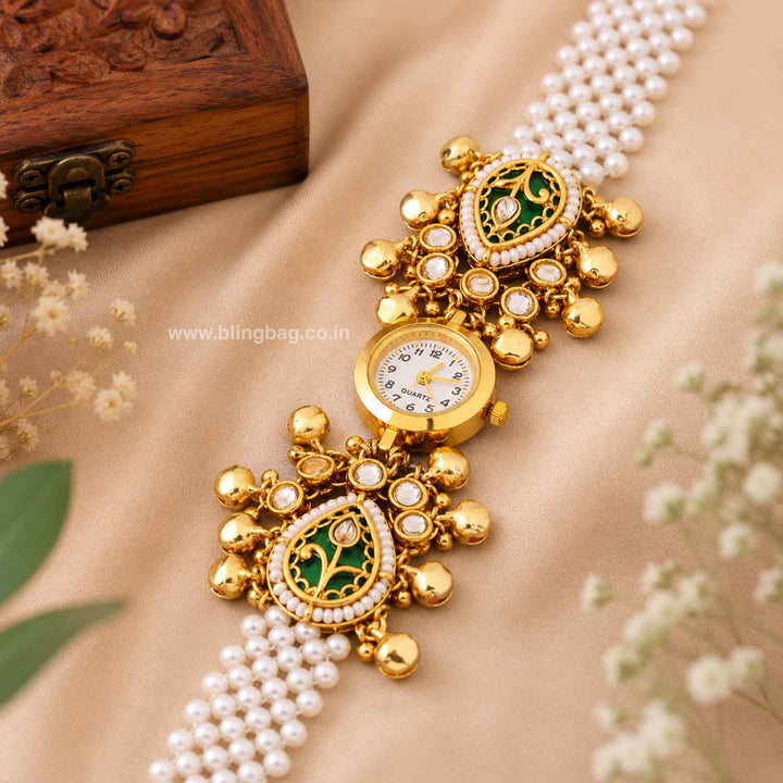 Blingbag Ivory Pachika Kashmiri Watch