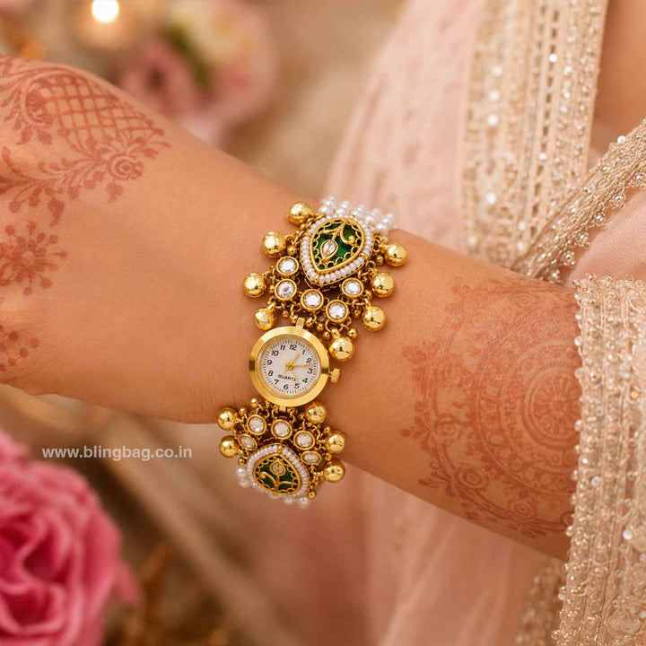 Blingbag Ivory Pachika Kashmiri Watch