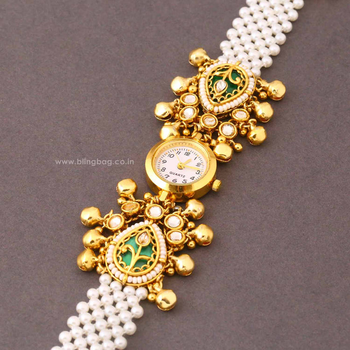 Blingbag Ivory Pachika Kashmiri Watch