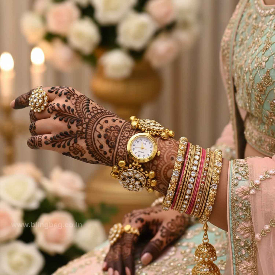 BlingBag Klisaha Kundan Watch