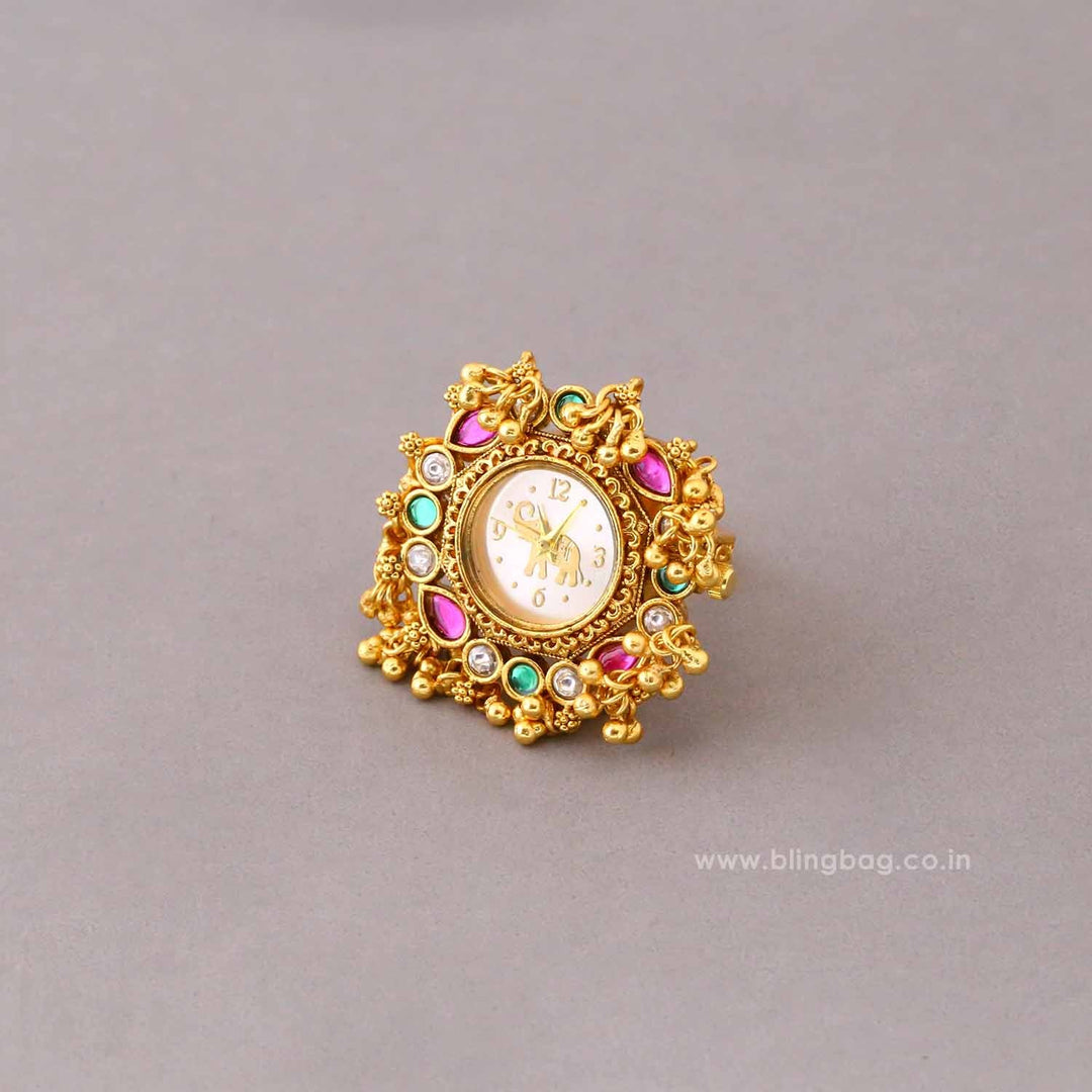 Blingbag Multicolor Rajmudra Ring Watch