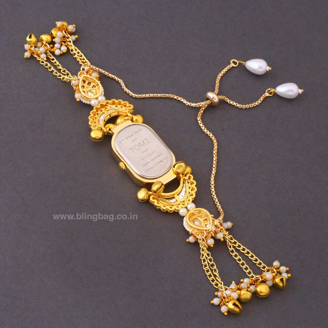 BlingBag Navrani Golden Dial Kashmiri Watch-II