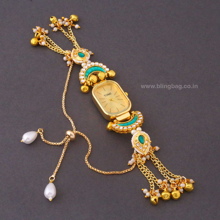 BlingBag Navrani Golden Dial Kashmiri Watch-II