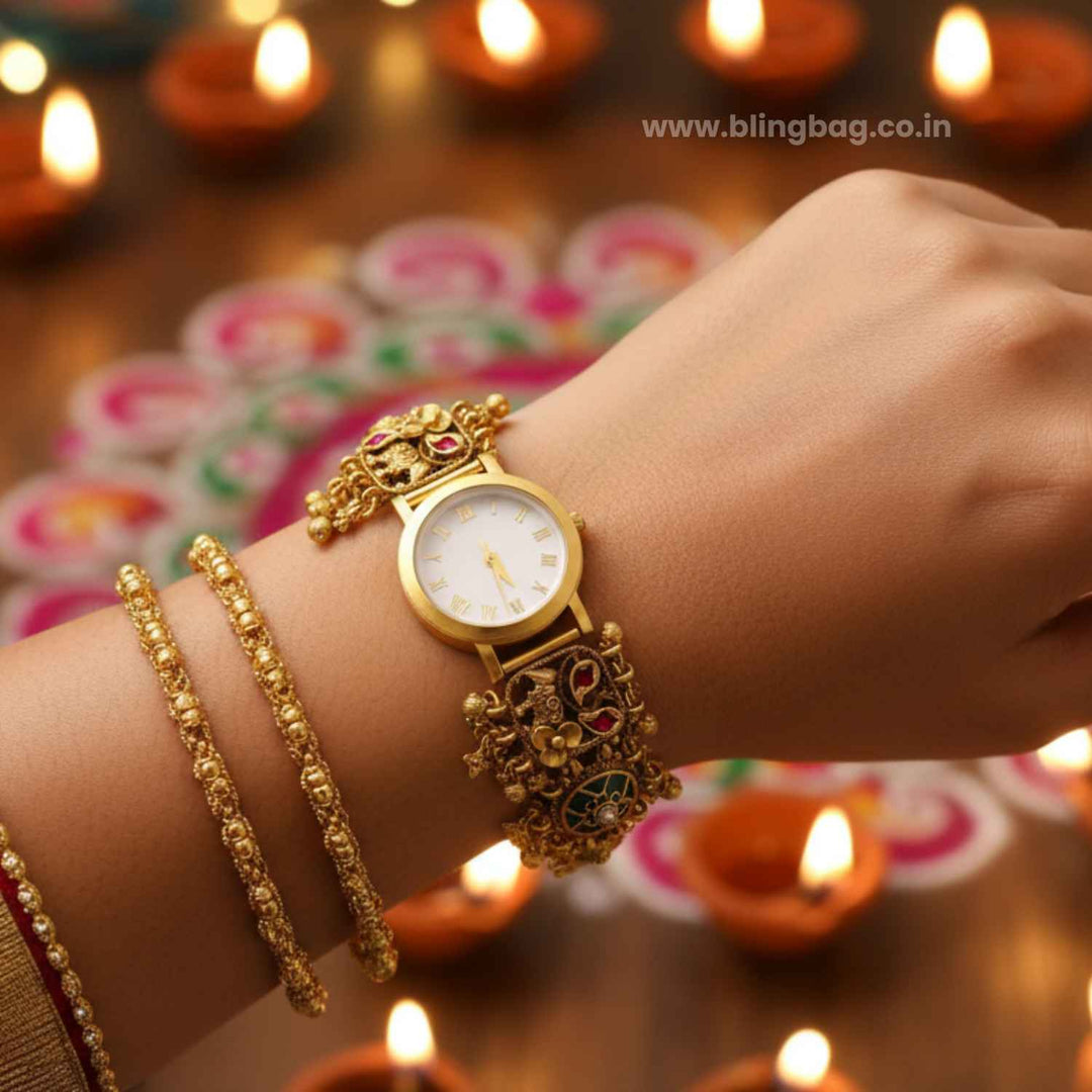 BlingBag Nityaapari Roman Kashmiri Watch