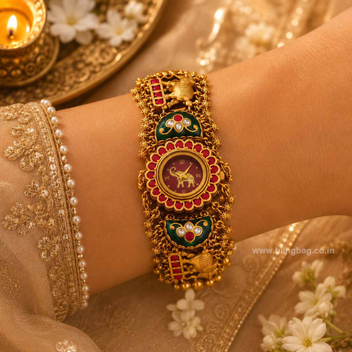 BlingBag Ruby Kavyaani Heritage Watch