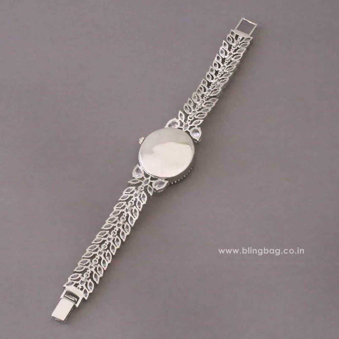 BlingBag Silver Annaa Zirconia Watch
